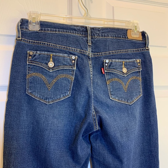 Levi’s Red Tab High Rise Denim Cuffed Capri 10 - Picture 2 of 6